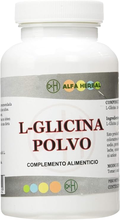 L-Glicina en Polvo Alfa Herbal | Aminoácido y Colágeno